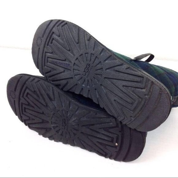 90s‎ Grunge Ugg Jaxen Plaid Shearling Lace Up Combat Boots Size 5 - Picture 6 of 7